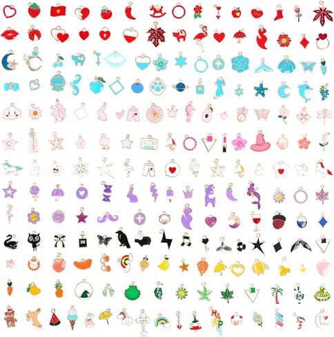 352 جهاز كمبيوتر سحر متنوع لصنع المجوهرات ، معلقات أحرف مينا مختلطة KC الذهبية ، سحر المجوهرات بالجملة للتجول في قرط سوار قلادة DIY وصياغة in Saudi Arabia