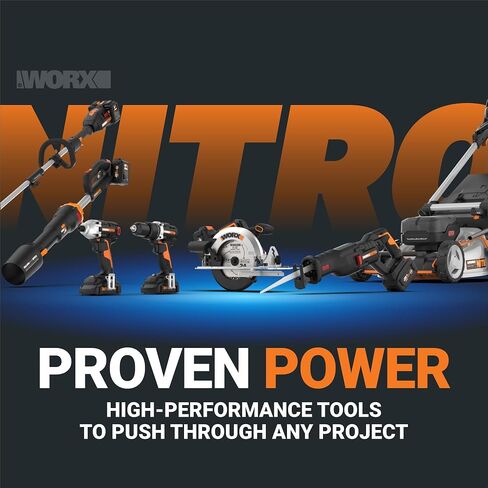 WORX Brad Nailer Cordless, 20V 18 ga Brushless Nail Gun Cordless, High Driving Power, Up to 2-⅛" into Hardwood, Narrow Nose, 3 LEDs, 3000 Nails & 20V 2.0 Ah Battery and Charger Included, PowerShare in Saudi Arabia