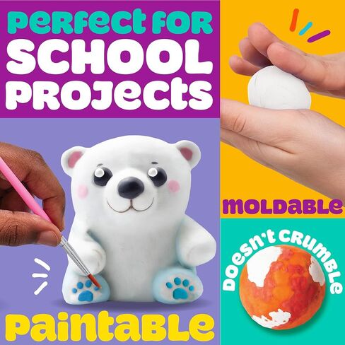 تشمل حجر Play-Doh Dry Handprint ، العفن القابل لإعادة الاستخدام ، 5 دهانات أكريليك ، و 5 أوقية. من الطين الأبيض القابل للطلاء ، طقم حرفة الأطفال ، الحرف للأطفال الذين تتراوح أعمارهم بين 4-8 سنوات ، الإمدادات الفنية ل Craftrooms والفصول الدراسية in Kuwait