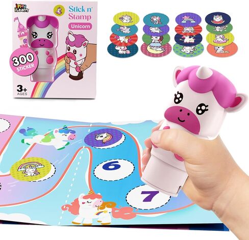 iPlay, iLearn Lady Libert Stamp & Sticker Toy, 400+ Stickers & 18-Page World Travel Stamper Book, Toddler Art Craft Kit for Plane Travel, Creative Birthday Gift for 3 4 5 6 7 8 Year Old Girl Boy Kid in Saudi Arabia