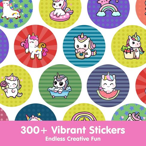 iPlay, iLearn Lady Libert Stamp & Sticker Toy, 400+ Stickers & 18-Page World Travel Stamper Book, Toddler Art Craft Kit for Plane Travel, Creative Birthday Gift for 3 4 5 6 7 8 Year Old Girl Boy Kid in Saudi Arabia