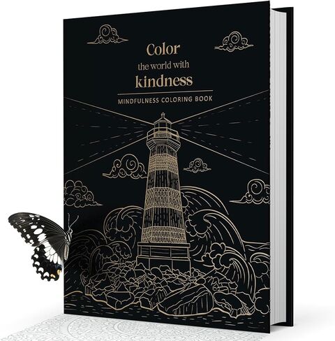 BIROYAL XXL Adult Coloring Book for Women 11.2"x8.3" - 100 Patterns Coloring Books for Adults Relaxation - Mindfulness & Personal Growth Prompts - Anxiety, Stress Relief & Relaxation Gifts for Women in Saudi Arabia