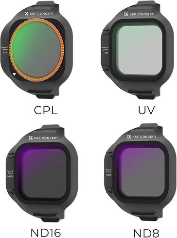 مرشح CPL للمستقطبات الدائرية من K&F CONCEPT متوافق مع DJI Mini 5 Pro، مرشح مضاد للتوهج بدون طيار CPL مع 28 زجاج بصري عالي الدقة متعدد الطبقات in Kuwait