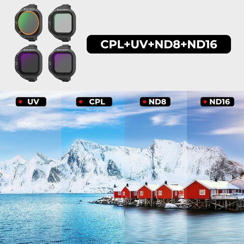 مرشح CPL للمستقطبات الدائرية من K&F CONCEPT متوافق مع DJI Mini 5 Pro، مرشح مضاد للتوهج بدون طيار CPL مع 28 زجاج بصري عالي الدقة متعدد الطبقات in Kuwait
