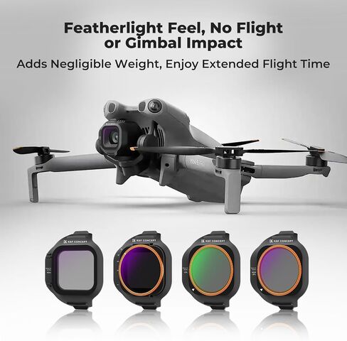 مرشح CPL للمستقطبات الدائرية من K&F CONCEPT متوافق مع DJI Mini 5 Pro، مرشح مضاد للتوهج بدون طيار CPL مع 28 زجاج بصري عالي الدقة متعدد الطبقات in Kuwait