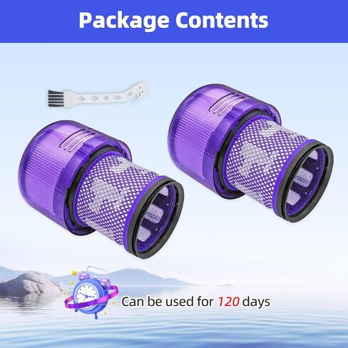 طقم مرشح بديل مكون من 3 عبوات متوافق مع محرك عزم الدوران Dyson V11/الحيوان/المطلق/الكامل/الإضافي، V15 Detect، V15s Detect Submarine، SV14، SV15، SV17، SV22، SV28، SV47 in Kuwait