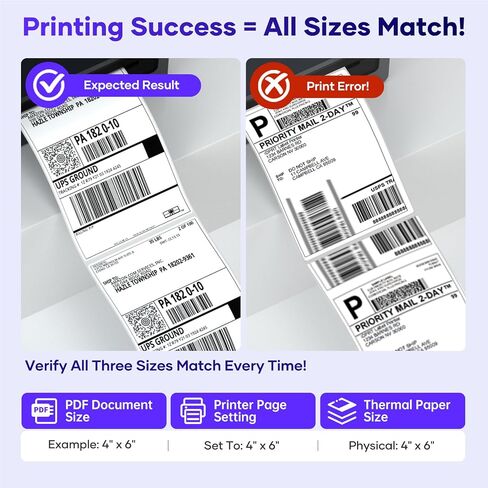iDPRT Shipping Label Printer 4x6 Bluetooth Thermal Label Printer for Small Business and Shipping Package, Support Android, iPhone, Windows, macOS, Widely Used for Amazon, Shopify, Ebay, White in Saudi Arabia
