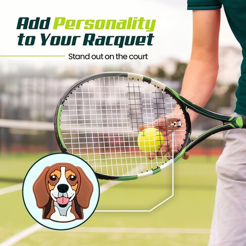 مُرطب مضارب التنس - تصميمات لطيفة - ممتص صدمات التنس للمضارب لتقليل الاهتزاز والضوضاء - ملحقات آمنة وسهلة التركيب للاعبين من جميع المستويات in Kuwait