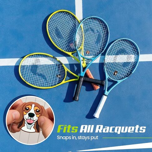 مُرطب مضارب التنس - تصميمات لطيفة - ممتص صدمات التنس للمضارب لتقليل الاهتزاز والضوضاء - ملحقات آمنة وسهلة التركيب للاعبين من جميع المستويات in Kuwait