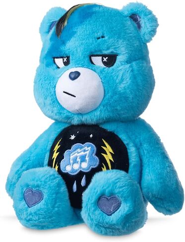 Care Bears - 14" Rock Theme Cheer Bear - Medium Size Plush - Soft, Huggable Plushie, Stuffed Animal for Girls and Boys, Ages 4+ in Saudi Arabia