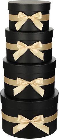 GnFlus Gift Boxes with Lids for Presents Set of 4 for Arrangements Flowers Wedding Birthday Valentines Bridesmaid Christmas Party Red in Saudi Arabia