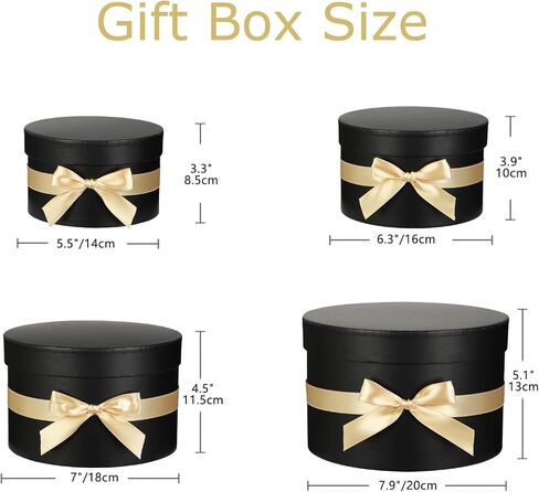GnFlus Gift Boxes with Lids for Presents Set of 4 for Arrangements Flowers Wedding Birthday Valentines Bridesmaid Christmas Party Red in Saudi Arabia