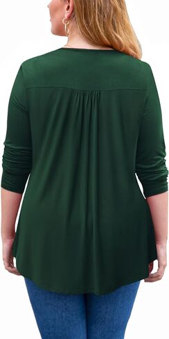 Ahlaray Women's Plus Size Summer Tops Short Sleeve Shirts Lace Pleated Tunic Tops Blouses M-4XL in Kuwait