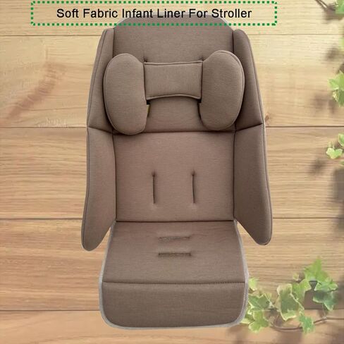 مقعد وسادة مبطن متوافق مع عربات الأطفال Uppababy Vista V2 وCruz، مع وسادة دعم الرأس ودعم إسفين، قماش صديق للبشرة (رمادي داكن) in Kuwait