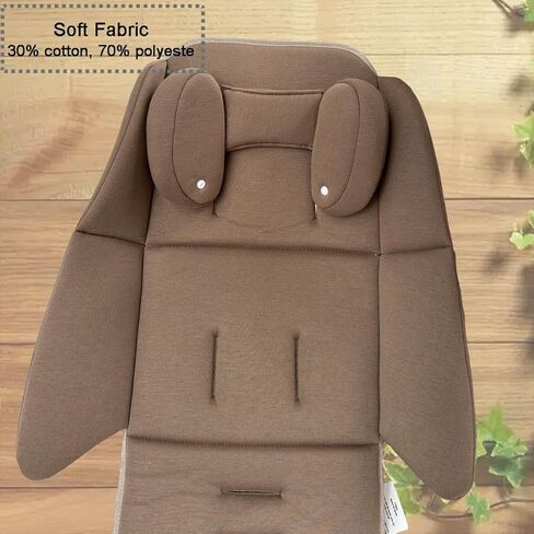 مقعد وسادة مبطن متوافق مع عربات الأطفال Uppababy Vista V2 وCruz، مع وسادة دعم الرأس ودعم إسفين، قماش صديق للبشرة (رمادي داكن) in Kuwait