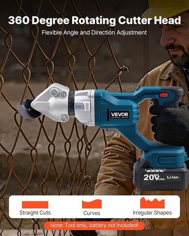 مقص معدني كهربائي VEVOR، قاطع صفائح معدنية سلكية 4.0 أمبير مع رأس دوار 360 درجة، سرعة متغيرة، قطع مستمر، قطع نظيف للفولاذ المجلفن 18 جيجا، 20 جرامًا من الفولاذ المقاوم للصدأ، 2500 SPM in Saudi Arabia