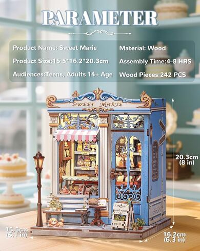 Book Nook Kit - 3D Wooden Puzzle, DIY Miniature House Dollhouse Kit for Adult and Teens,Book Nook Decor, DIY Adult Craft Gifts for Family and Friends (John's Hair Salon) in Saudi Arabia