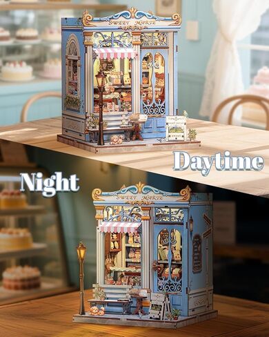 Book Nook Kit - 3D Wooden Puzzle, DIY Miniature House Dollhouse Kit for Adult and Teens,Book Nook Decor, DIY Adult Craft Gifts for Family and Friends (John's Hair Salon) in Saudi Arabia