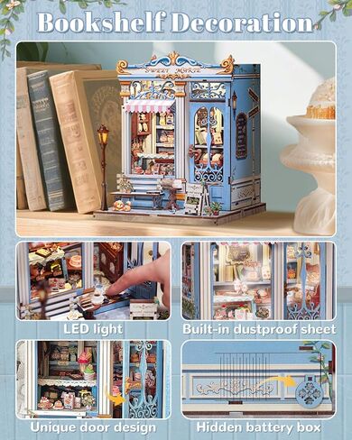 Book Nook Kit - 3D Wooden Puzzle, DIY Miniature House Dollhouse Kit for Adult and Teens,Book Nook Decor, DIY Adult Craft Gifts for Family and Friends (John's Hair Salon) in Saudi Arabia