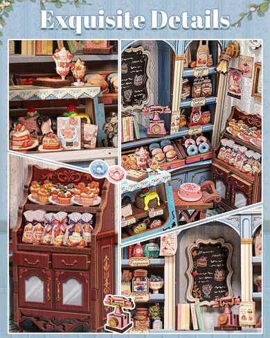 Book Nook Kit - 3D Wooden Puzzle, DIY Miniature House Dollhouse Kit for Adult and Teens,Book Nook Decor, DIY Adult Craft Gifts for Family and Friends (John's Hair Salon) in Saudi Arabia