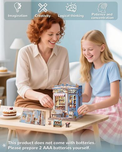 Book Nook Kit - 3D Wooden Puzzle, DIY Miniature House Dollhouse Kit for Adult and Teens,Book Nook Decor, DIY Adult Craft Gifts for Family and Friends (John's Hair Salon) in Saudi Arabia