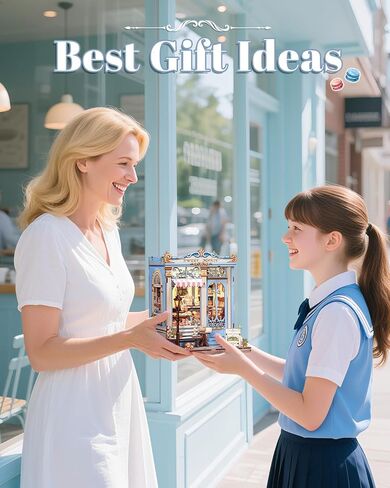 Book Nook Kit - 3D Wooden Puzzle, DIY Miniature House Dollhouse Kit for Adult and Teens,Book Nook Decor, DIY Adult Craft Gifts for Family and Friends (John's Hair Salon) in Saudi Arabia