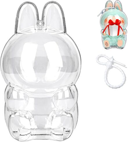 Protective Case for Labubu Display Case Won’t Trap Hair Highly Transparent, Exciting Macaron Big into Energy 1pcs (Standing) in Saudi Arabia