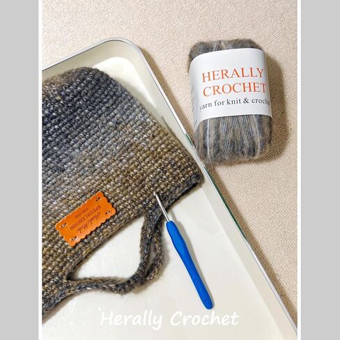 حقيبة كروشيه كوشيت ديي للمبتدئين - قم بتضمين الغزل والخطاف والملحق - مع دروس فيديو خطوة بخطوة - كيس بيكوتين كروشيه بني in Kuwait