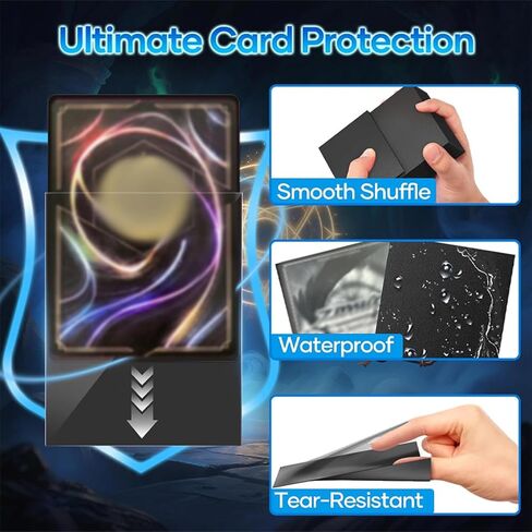1000CT Matte Card Sleeves for Trading Cards, 10 Colors Soft Japanese Size Matte Sleeves - Compatible with Square Enix TCG, Arkham Horror, Final Fantasy, Lorcana Card Protectors,and Anime Deck Sleeves in Saudi Arabia