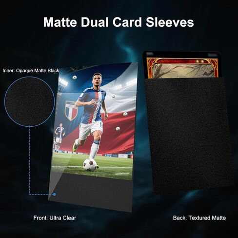 1000CT Matte Card Sleeves for Trading Cards, 10 Colors Soft Japanese Size Matte Sleeves - Compatible with Square Enix TCG, Arkham Horror, Final Fantasy, Lorcana Card Protectors,and Anime Deck Sleeves in Saudi Arabia