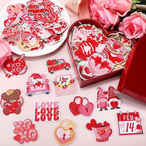 Chicingyou 72 Pcs Pink Ribbon Breast Cancer Awareness Iron on Patches Pink Red Sew Iron on Repair Embroidered Applique Patches DIY Crafts Accessories Gift for Women Survivor Clothing Hat T Shirts in Saudi Arabia