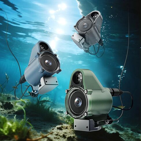 طقم كاميرا الصيد تحت الماء Chasing Canfish CF1، جهاز كشف الأسماك المحمول بدقة 1080 بكسل عالي الدقة، تطبيق التحكم عن بعد للمراقبة في الوقت الحقيقي، كاميرا صيد (فضي) in Kuwait