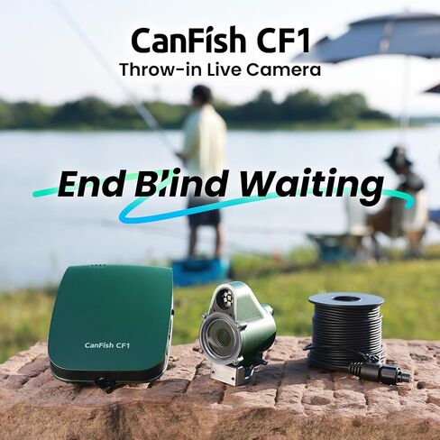 طقم كاميرا الصيد تحت الماء Chasing Canfish CF1، جهاز كشف الأسماك المحمول بدقة 1080 بكسل عالي الدقة، تطبيق التحكم عن بعد للمراقبة في الوقت الحقيقي، كاميرا صيد (فضي) in Kuwait