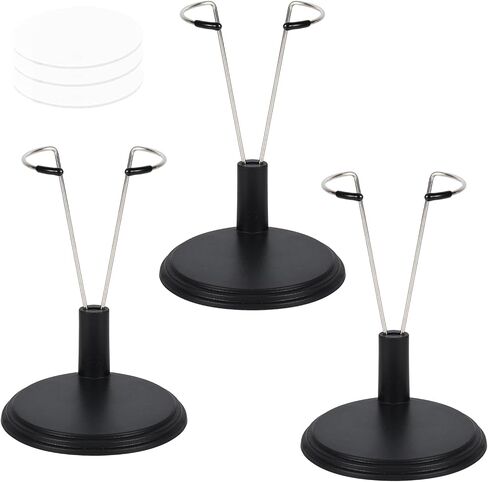 3pcs Doll Display Stands, Premium Adjustable Doll Display Support Holders Practical Standing Accessories for Storage and Organization (Black) in Saudi Arabia
