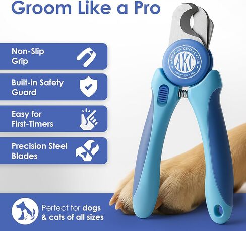 American Kennel Club AKC Probrush ™-فرشاة العناية بفرشاة حمامات مزدوجة على الوجهين مع فرشاة حمام مجانية-للكلاب والقطط من جميع أنواع المعطف in Kuwait