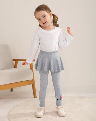 3 Pack Girls Leggings Kids Clothes Toddler Girls Sweatpants Ruffle Skirt Pants Leggings with Skirt 3-7 Years in Saudi Arabia