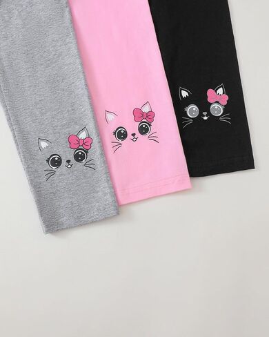 3 Pack Girls Leggings Kids Clothes Toddler Girls Sweatpants Ruffle Skirt Pants Leggings with Skirt 3-7 Years in Saudi Arabia