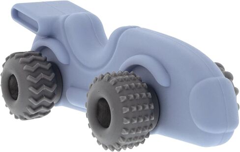 Nuby Silicone Teether Toy for Babies – Textured Teething Car with Moving Wheels, Easy to Hold, Soothes Sore Gums, Encourages Tactile Development & Hand-Eye Coordination, Red Firetruck in Saudi Arabia
