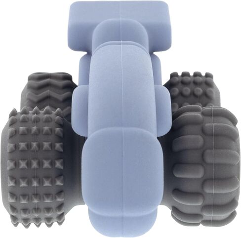 Nuby Silicone Teether Toy for Babies – Textured Teething Car with Moving Wheels, Easy to Hold, Soothes Sore Gums, Encourages Tactile Development & Hand-Eye Coordination, Red Firetruck in Saudi Arabia