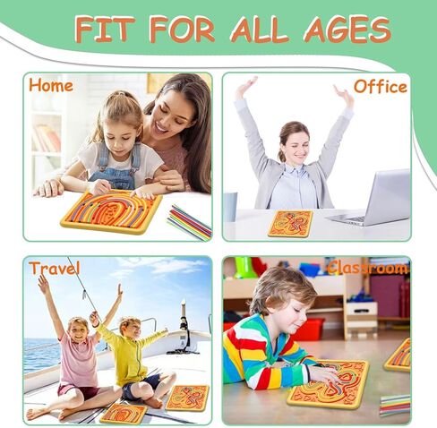 لوحة النشاط الحسي للأطفال والأطفال الصغار: الألعاب الحسية على الوجهين للإجهاد والقلق و ADHD و Autism | ألعاب Silicone Fidget Toys Travel Airplane Essentials للفتيات الفتيات الذين تتراوح أعمارهم بين 3+ (2pcs) in Kuwait