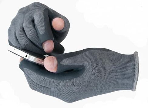Patented Open Index Finger and Thumb Tip Touchscreen Foam Nitrile Gloves for Hiking, Camping, & Outdoor Recreation (Men & Women) in Saudi Arabia