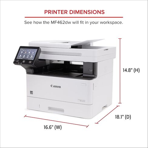 Canon imageCLASS MF462dw II Wireless Laser Printer for Duplex Printing, White - Home Office, Small Office Printer with Print/Copy/Scan/Fax, Expandable Paper Space and 3 Year Limited Warranty, 37 PPM in Saudi Arabia