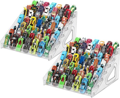 علبة عرض سيارة Matchbox ذات 7 طبقات-أكريليك شفاف ، تحمل 63 سيارة ، مثالية لجمع وتنظيم سيارات الألعاب المقيسة 1:64 (شفافة) in Kuwait