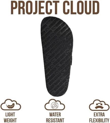Project Cloud Genuine Leather Footbed Clogs for Women - Memory Foam Arch Support Slippers for Women - Trendy Slip-ons Women's Mules & Clogs Sandals (Benton, NATWOOL, 8.5) in Saudi Arabia