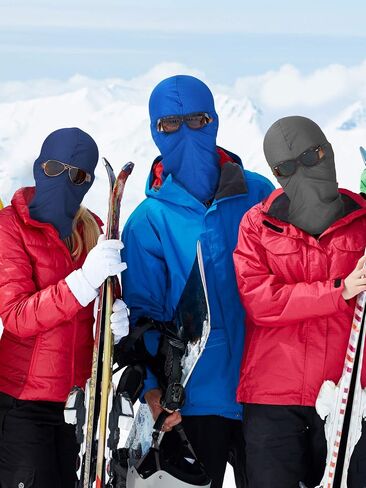 6 Pcs Face Balaclava Cover Winter Windproof Face Mask Full Face Cover Polyester Ice Silk Uv Protection for Outdoor Sports(Coffee, Dark Grey, Army Green, Royal Blue, Light Grey, Sky Blue, Ice Silk) in Saudi Arabia