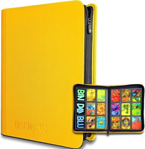 9 Pocket Trading Card Zip Binder - 360 Moving Binding Binder for Colletible Games ، Sport ، TCG (Blue) - Trading Card Binder - حامل بطاقة الهدايا للبنين والبنات in Kuwait