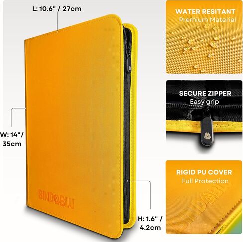 9 Pocket Trading Card Zip Binder - 360 Moving Binding Binder for Colletible Games ، Sport ، TCG (Blue) - Trading Card Binder - حامل بطاقة الهدايا للبنين والبنات in Kuwait