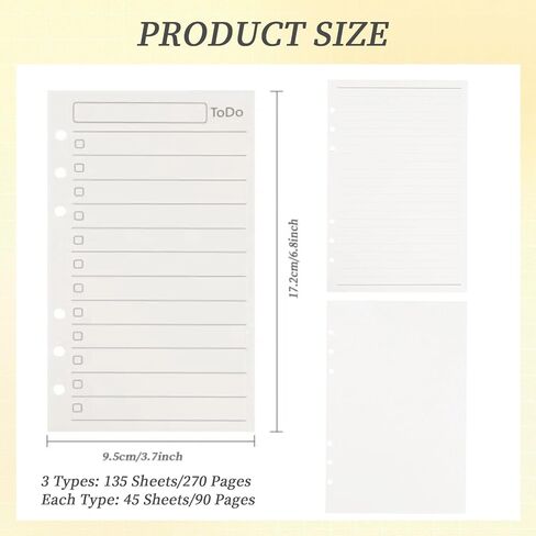 Multibey A6 Binder 6-Ring Pink Acrylic Binder Binder Cover ، حلقة جولة معدنية ذهبية مع 45 ورقة تصطف على الأرواح الداخلية ، A6 Planner Binder (Pink Rose) in Saudi Arabia