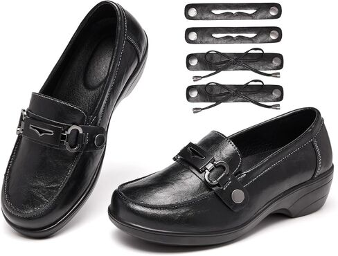 Loafers for Women with Arch Support & Memory Foam Slip-On Women’s Loafers – 3 Styles in 1, Bow, Penny & Chain in Saudi Arabia