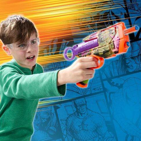 Nerf Marvel Iron Man Dart Blaster | 4 NERF N1 FOAM SWARTS | تصاميم الجلد المستوحاة من الرجل الحديد | هدايا الأطفال | ألعاب وألعاب في الهواء الطلق للأعمار 8+ (Amazon Exclusive) in Kuwait